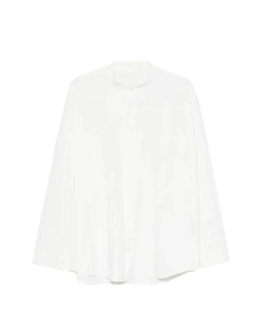 HOMME PLISSÉ White Homme Plisse Homme Plisse Issey Miyake Band-Collar Shirt for men