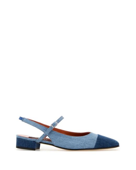 CAREL PARIS Blue Fabrics Slingback 12