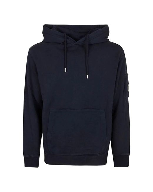 C P Company Blue C.P.Company Cotton Hoodie for men