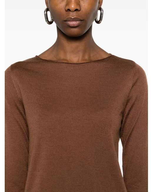 Be You Brown Knit Round Neck Sweater