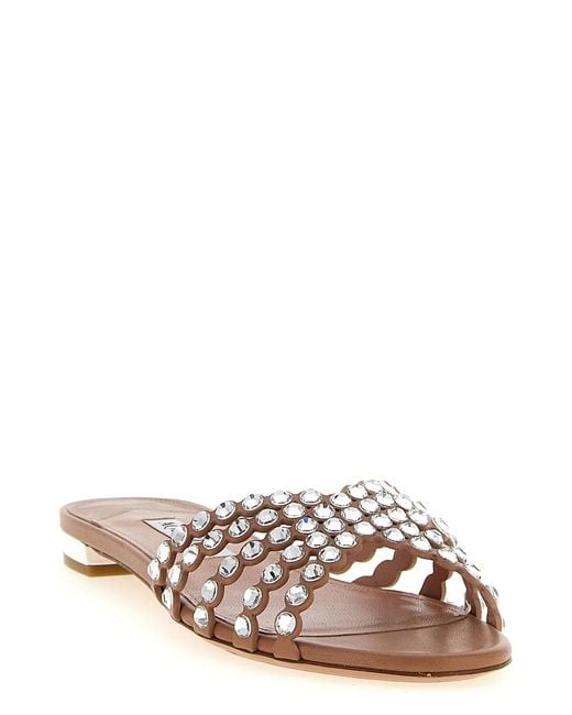 Aquazzura Natural 'Tequila' Slides