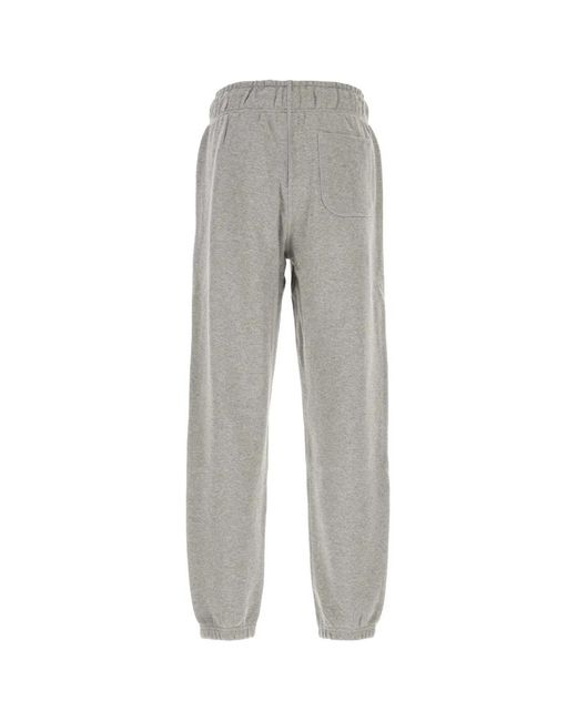 New Balance Gray Melange Cotton Blend Joggers for men