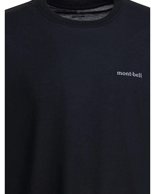 Montbell Black "Wickron T One Point" T-Shirt for men