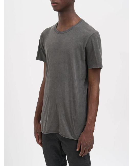 Poeme Bohemien Gray Cotton T-Shirt for men