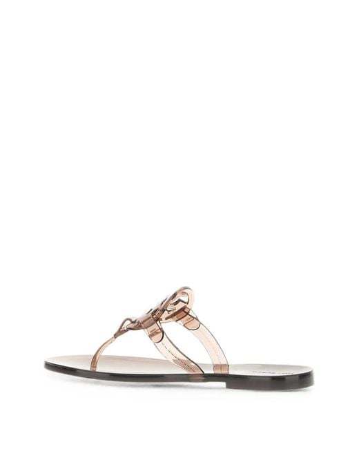Tory Burch White Miller Thong Sandals