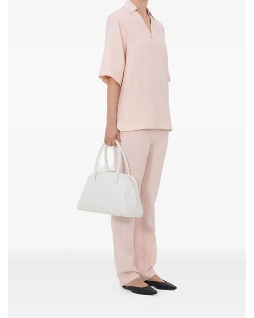 Loulou de Saison Pink "Ermo" Oversized Polo Shirt