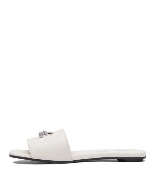 McQueen White Rubber Sandals