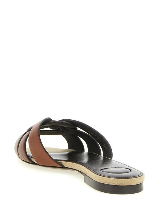 Saint Laurent Brown 'Tribute' Mules