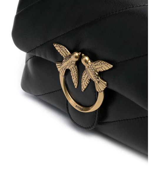 Pinko Black Leather Hand Bag