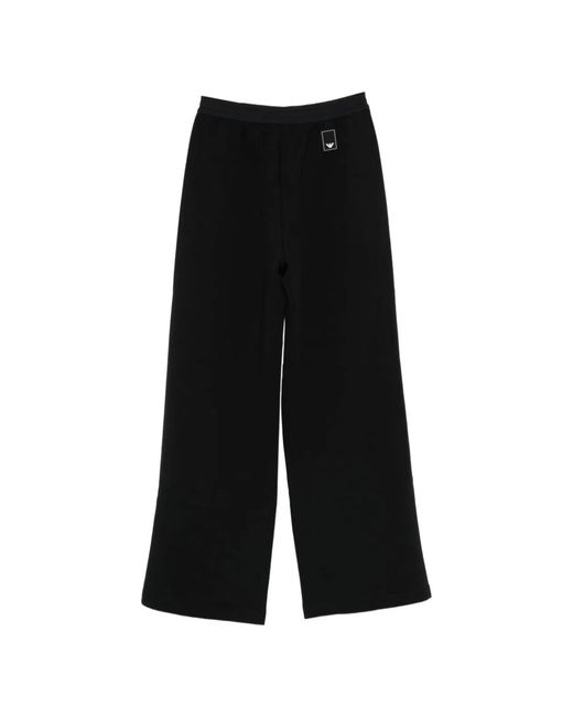 Emporio Armani Black Cotton Trousers