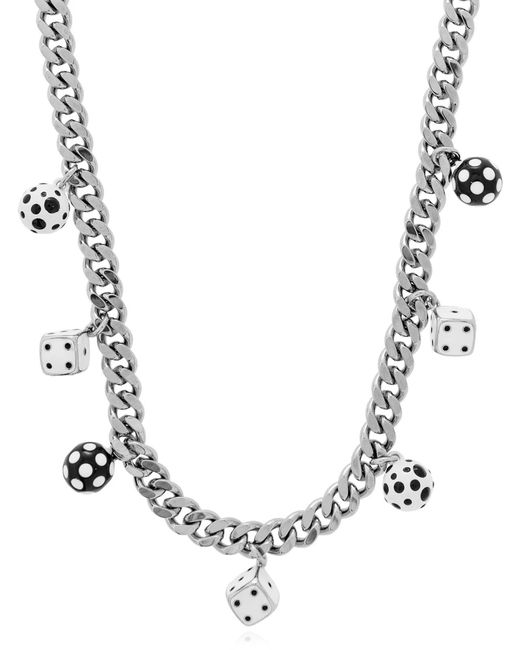 Marc Jacobs White X Derrick Adams Dice Charm Necklace