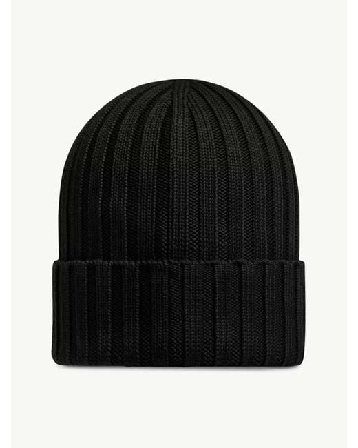 Moncler Black Virgin Wool Hat