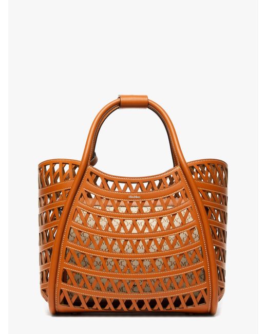 ハンドバッグ MAX MARA Marines Weaving perforated leather handbag with max-mara--Marines-Weaving-