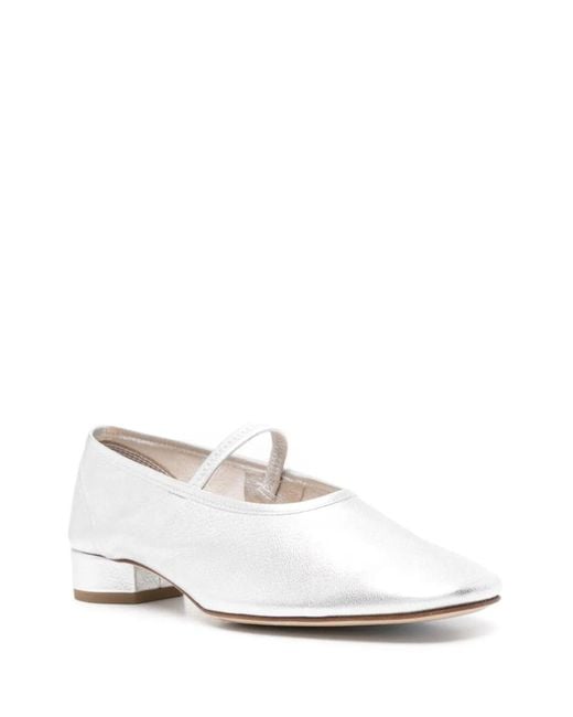 Aeyde White Pippa Nappa Leather Laminated