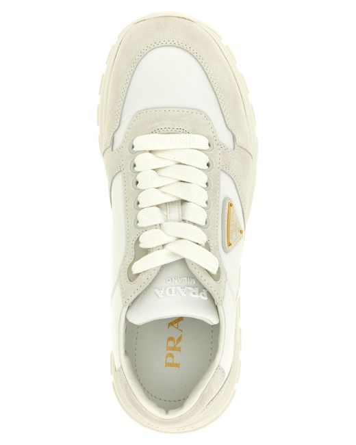 Prada White 'Prax 2.0' Sneakers
