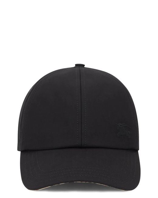 Burberry Black Cap With Visor for men