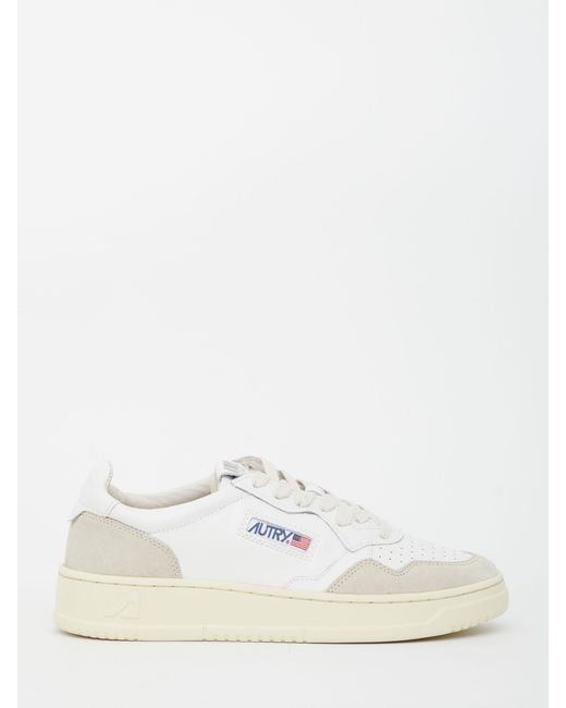 Autry White Suede Leather Shoes for men