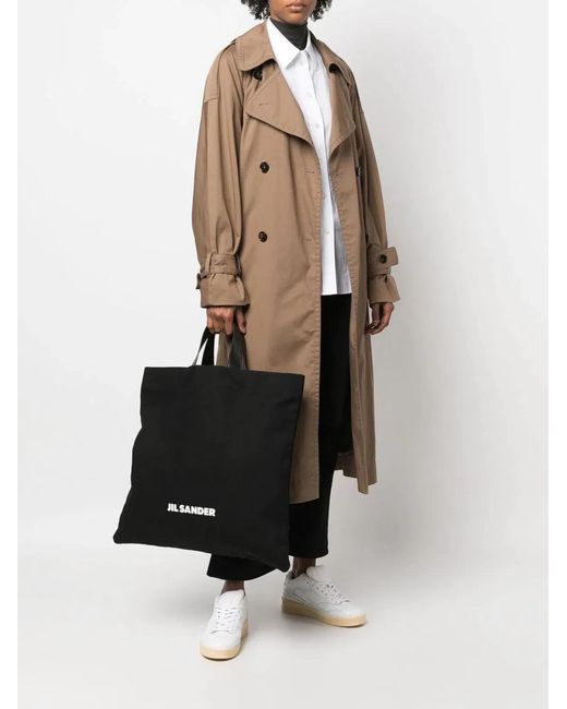 Jil Sander Black Square Book Tote