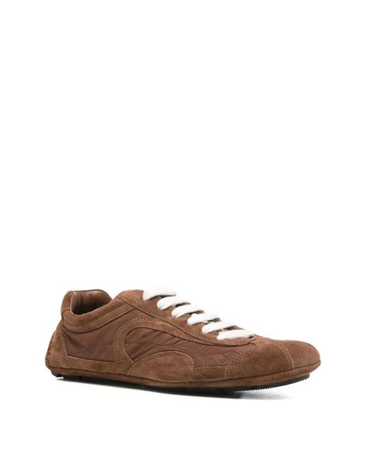 Prada Brown Montecarlo Re-Edition 2005 Suede And Re-Nylon Sneakers