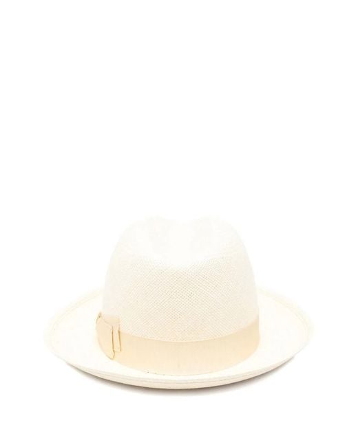 Borsalino White Federico Rafia Hat for men