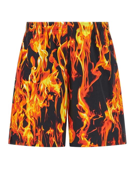 Vetements Orange & Fire' Bermuda Shorts for men