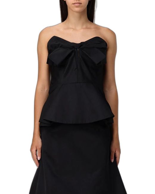 McQueen Black Polyester Tops