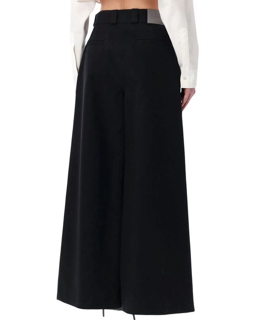 Balenciaga Black High-Waisted Wide-Leg Pants