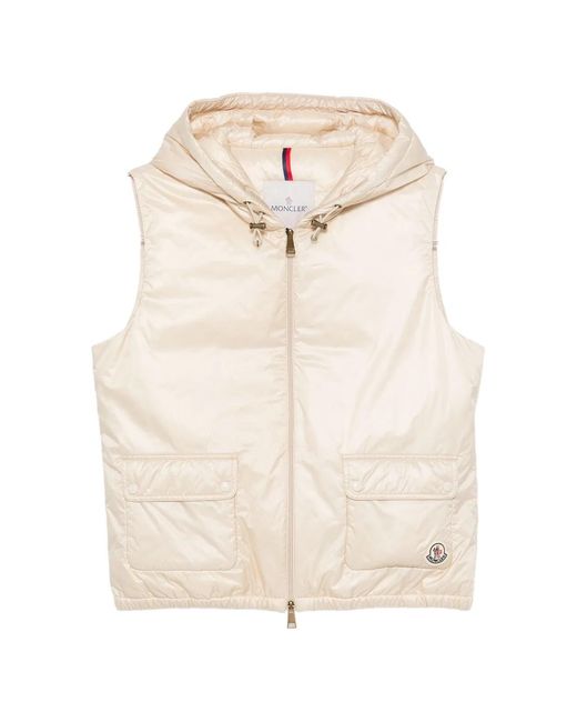 Moncler Natural Lansette Hooded Gilet