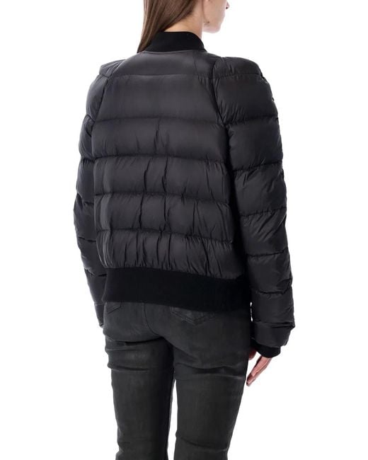Rick Owens Black Comforter Down Bomber Jacket