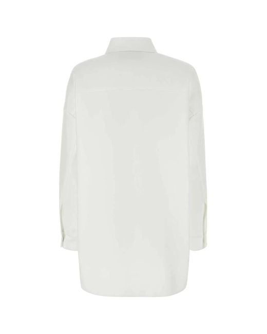 Valentino Garavani White Cotton Blend Oversize Shirt