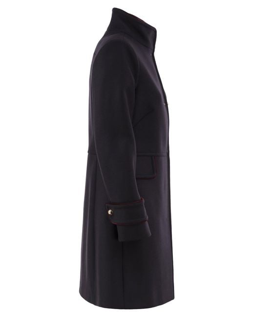Fay Black 3 Ganci Wool And Cashmere-Blend Coat