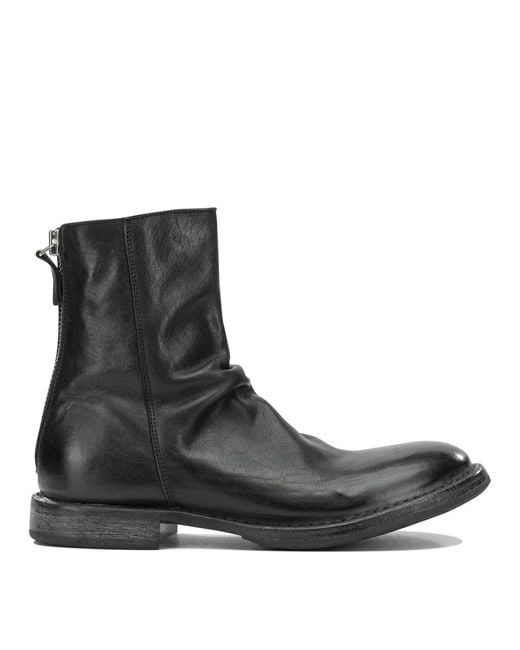 Moma Black "Minsk" Ankle Boots With Zipper for men