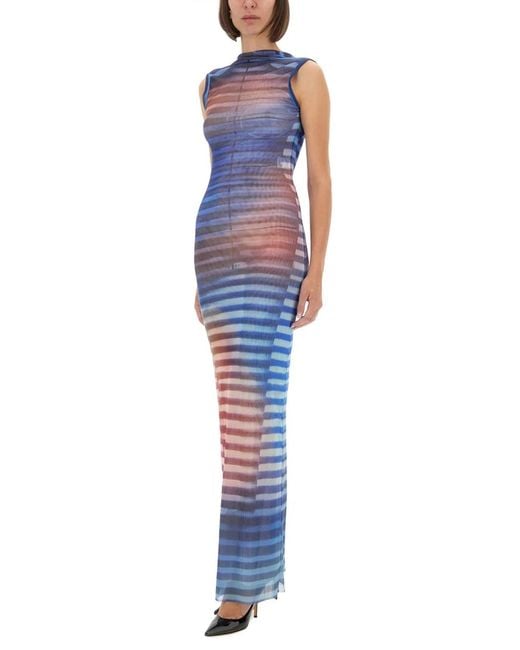 Jean Paul Gaultier Blue Long Dress "Air"