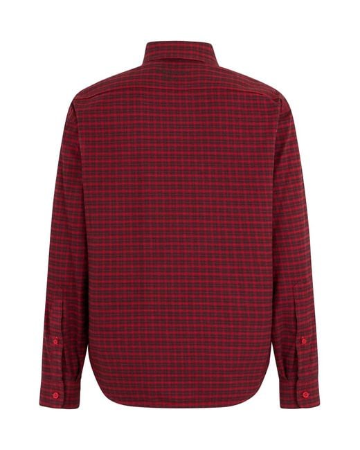 Balenciaga Red Checked Cotton Shirt for men
