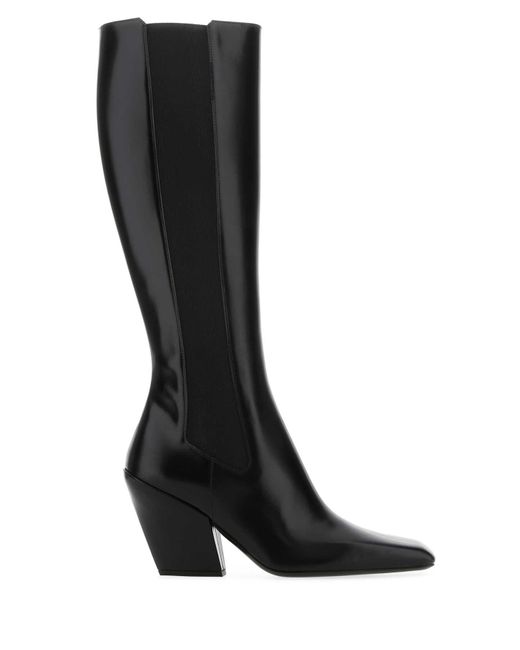 Prada Black Leather Boots