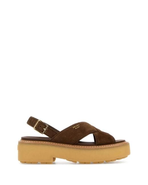 Prada Brown Sandali Evolve