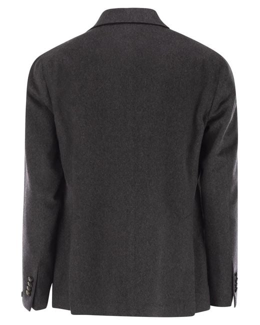 Tagliatore Black Cashmere And Silk Jacket for men