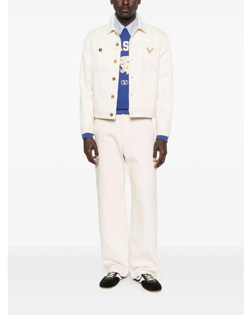 Valentino Garavani White Buttoned Jacket for men