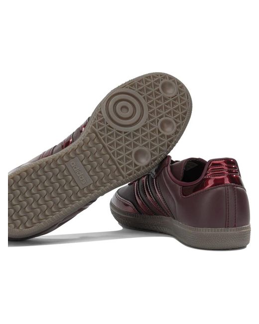 Adidas Originals Brown Samba Og Bordeaux Leather Rubber Sneakers