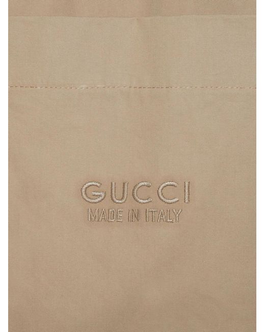 Gucci Natural Heavy Cotton Poplin Pants for men