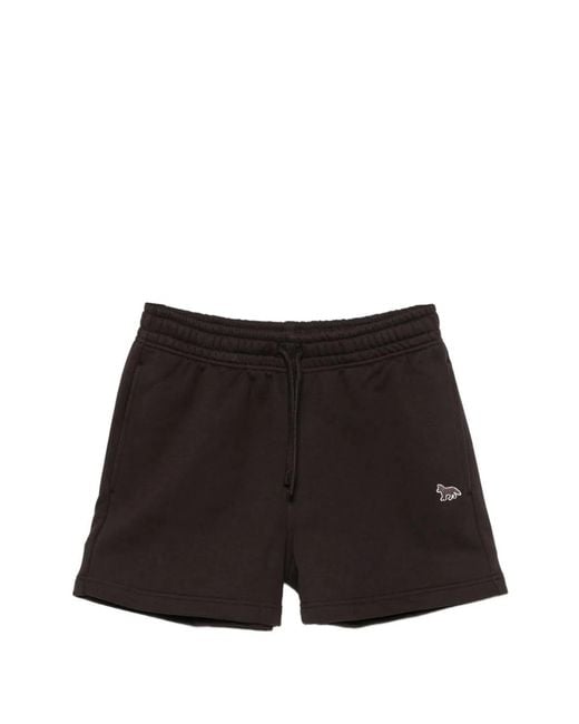 Maison Kitsuné Black Maison Kitsuné Baby Fox Shorts