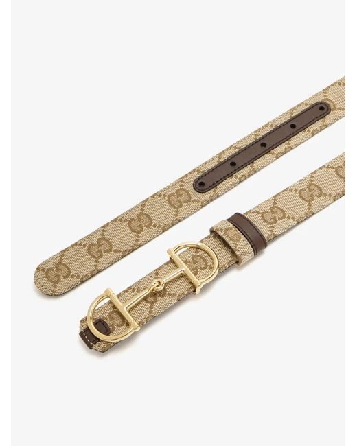 Gucci Natural Nude Neutrals Leather W25 Belt
