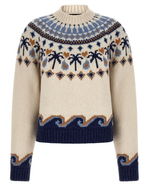 Alanui Blue 'Sweet Winter' Sweater