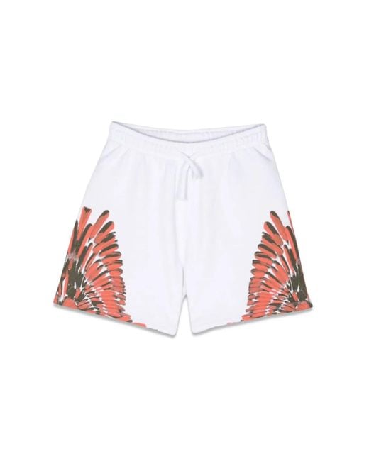 Marcelo Burlon White Marcelo Burlon County Of Milan Wings Sweatshorts