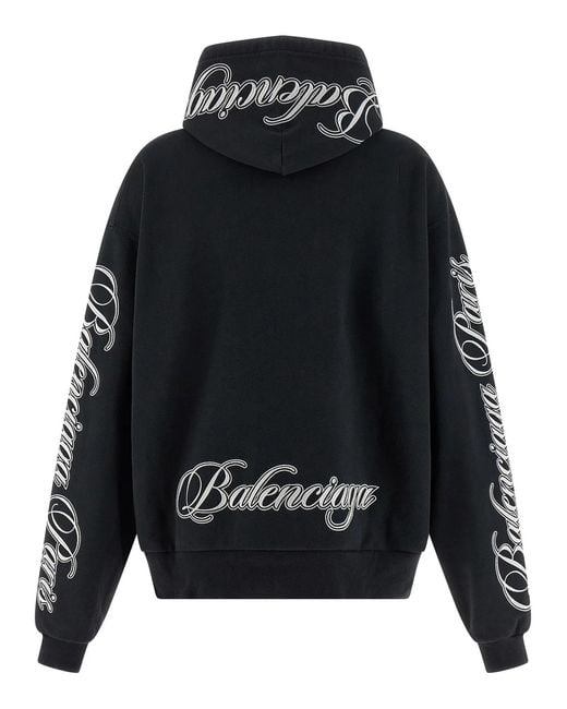 Balenciaga Blue 'Cursive' Hoodie