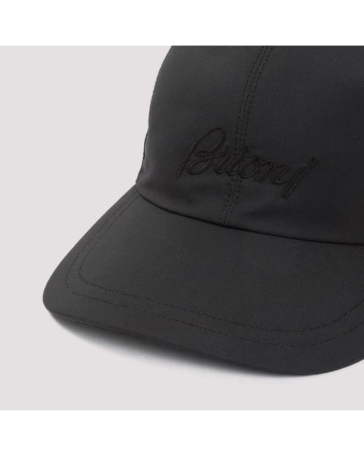 Brioni Black Baseball Hat for men