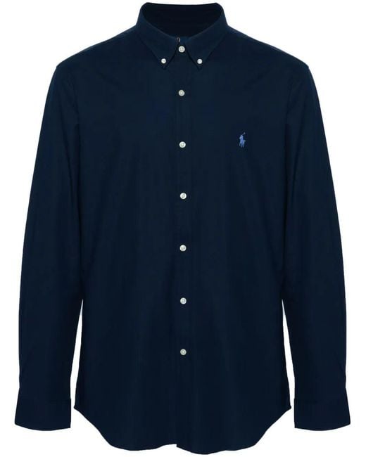 Polo Ralph Lauren Blue Long Sleeve Sport Shirt for men