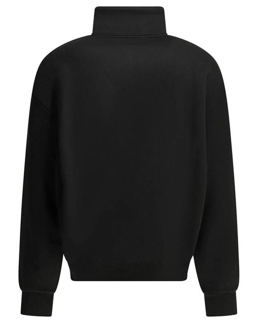 Jacquemus Black "Le Camionneur Gros Grain" Half Zip Sweatshirt for men