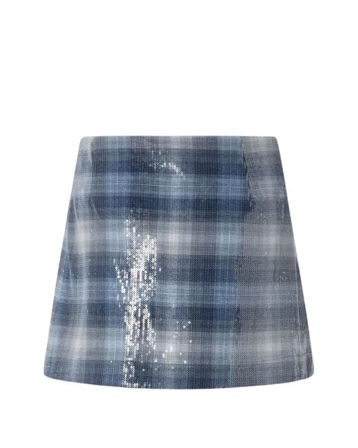 Pinko Blue Stretch Skirt