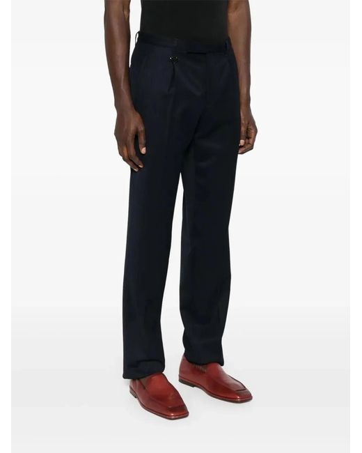 Prada Black Tapered Leg Wool Trousers for men